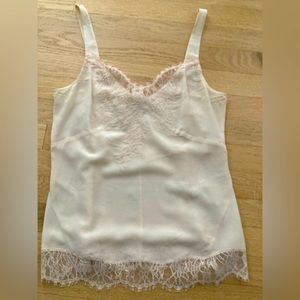 Club Monaco 100% silk blush pink camisole